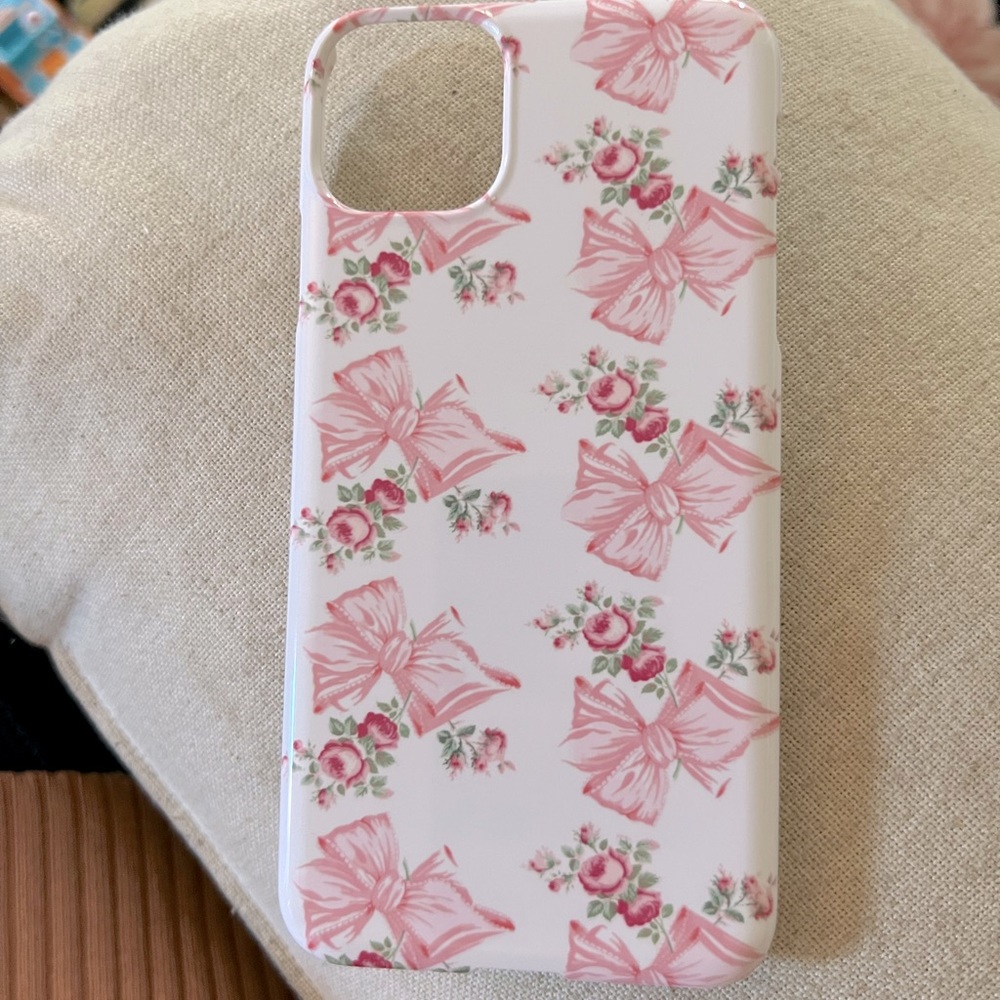 LoveShackFancy x Minnie & Emma Bow Floral Pink Print iPhone 11 Pro Case